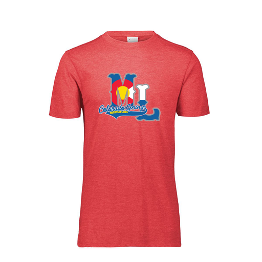 [FTSCUBRD-YS-LOGO2] Decker Youth Tri-Blend T-Shirt - Short Sleeve (Youth S, Red, Logo 2)