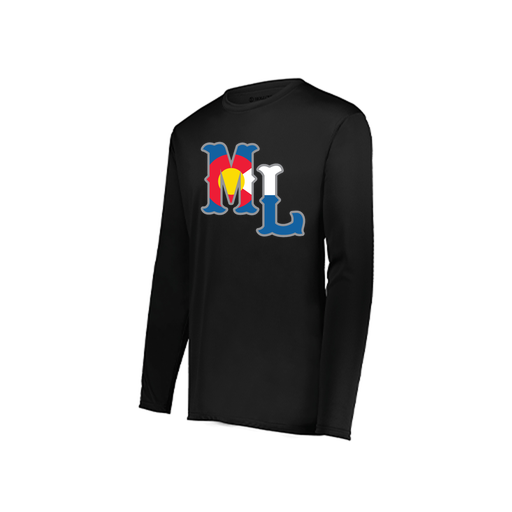 [222822.080.XS-LOGO3] Men's LS Smooth Sport Shirt (Adult XS, Black, Logo 3)