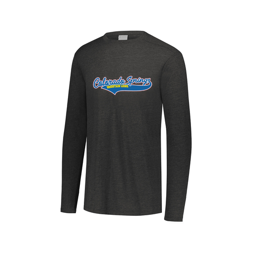 [FTLCUBBK-AXS-LOGO1] Decker Men's Tri-Blend T-Shirt - Long Sleeve (Adult XS, Black, Logo 1)