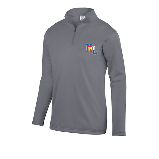 [FOLQFFGY-AS-LOGO3] Decker Men's FlexFleece 1/4 Zip (Adult S, Gray, Logo 3)