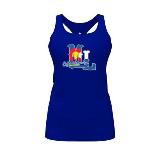 [CUS-DFW-RCBK-PER-RYL-FYS-LOGO2] Racerback Tank Top (Female Youth S, Royal, Logo 2)