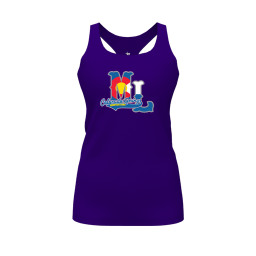 [CUS-DFW-RCBK-PER-PUR-FYS-LOGO2] Racerback Tank Top (Female Youth S, Purple, Logo 2)