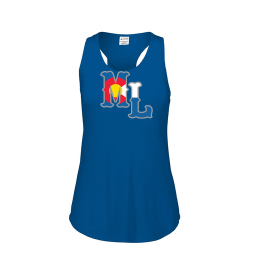 [3078.U55.S-LOGO3] Ladies Tri Blend Tank Top (Female Adult S, Royal, Logo 3)