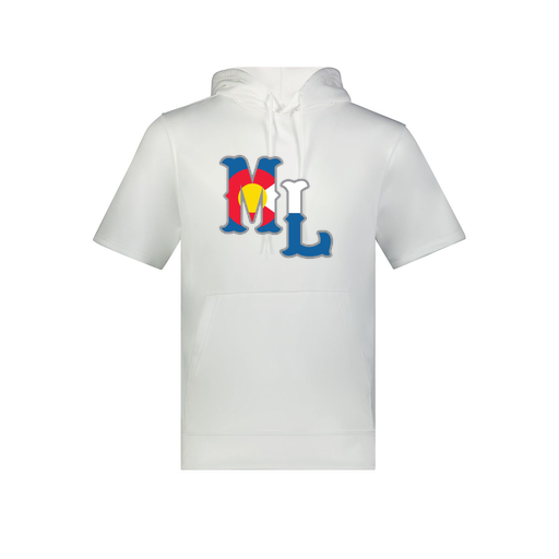 [6871.005.S-LOGO3] Men's Dri Fit Short Sleeve Hoodie (Adult S, White, Logo 3)