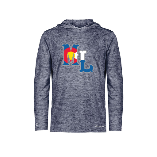 [FOLHCGNV-YS-LOGO3] Decker Youth Charge Hoodie (Youth S, Navy, Logo 3)