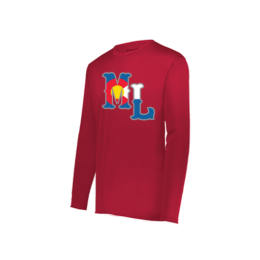 [222822.083.XS-LOGO3] Men's LS Smooth Sport Shirt (Adult XS, Red, Logo 3)