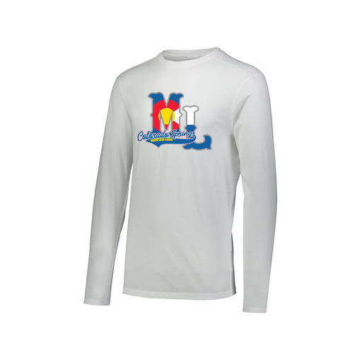 [FTLCUBWH-AXS-LOGO2] Decker Men's Tri-Blend T-Shirt - Long Sleeve (Adult XS, White, Logo 2)
