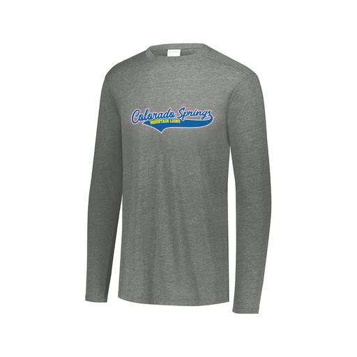 [FTLCUBGY-AXS-LOGO1] Decker Men's Tri-Blend T-Shirt - Long Sleeve (Adult XS, Gray, Logo 1)