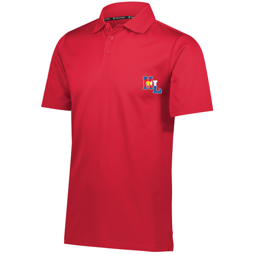 [222568.083.S-LOGO3] Men's Prism Polo (Adult S, Red, Logo 3)