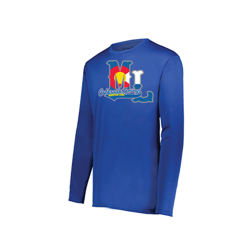 [222823.060.S-LOGO2] Youth LS Smooth Sport Shirt (Youth S, Royal, Logo 2)