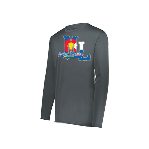 [222823.059.S-LOGO2] Youth LS Smooth Sport Shirt (Youth S, Gray, Logo 2)