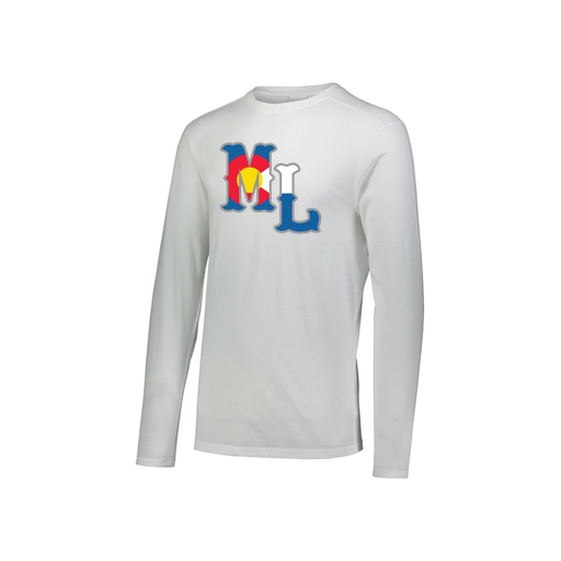 [FTLCUBWH-YS-LOGO3] Decker Youth Tri-Blend T-Shirt - Long Sleeve (Youth S, White, Logo 3)