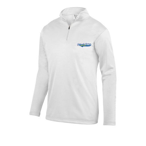 [FOLQFFWH-YS-LOGO1] Decker Youth FlexFleece 1/4 Zip (Youth S, White, Logo 1)