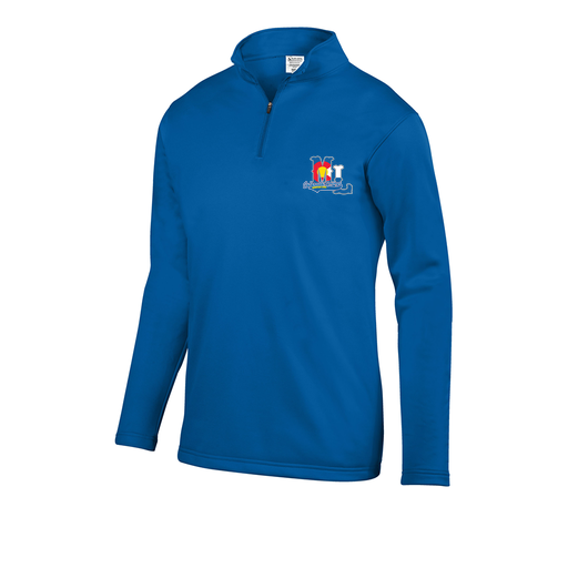 [FOLQFFRY-YS-LOGO2] Decker Youth FlexFleece 1/4 Zip (Youth S, Royal, Logo 2)