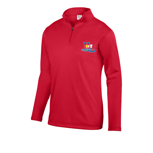 [FOLQFFRD-YS-LOGO2] Decker Youth FlexFleece 1/4 Zip (Youth S, Red, Logo 2)
